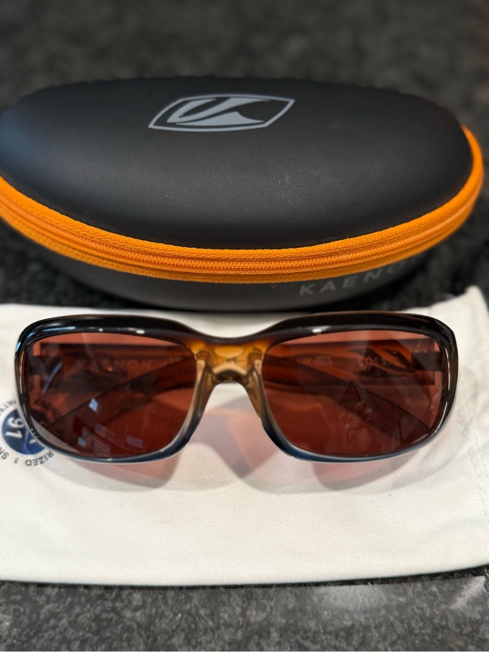 Unisex Brown to Blue Gradient Polarized Kaenon Sunglasses